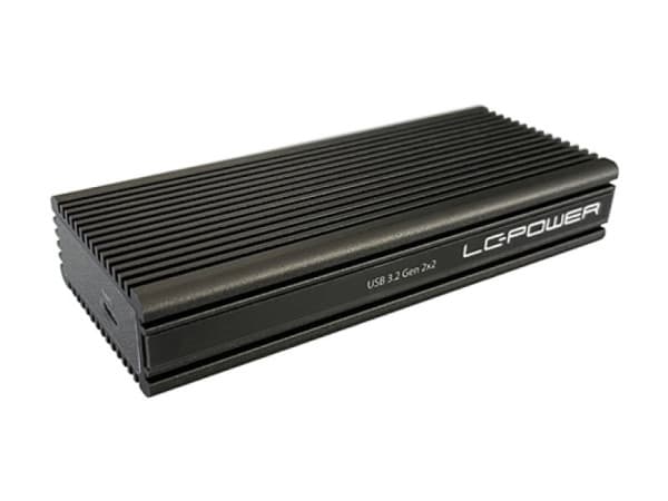 HDD SSD Rack LC Power LC-M2-C-NVME-2x2 NVME Enclosure for M.2 SSD USB3.2 Gen.2x2 Type C Black