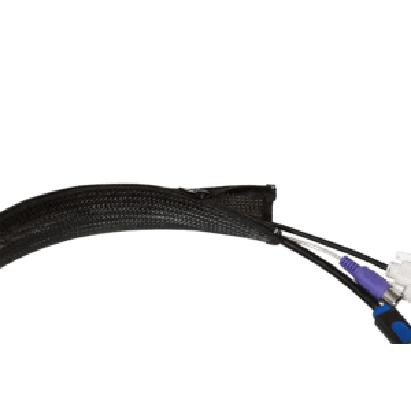 LogiLink fleksibilna zaštita za kablove sa rajfešlusom 1m x 30mm crna ( 1460 )