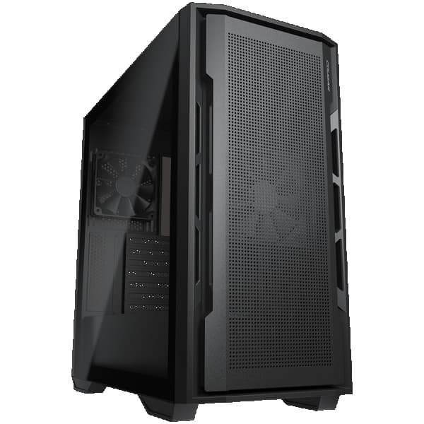 COUGAR | Uniface Black| PC Case | Mid Tower Mesh Front Panel 2 x ARGB Fans TG Left Panel ( CGR-5C78B )