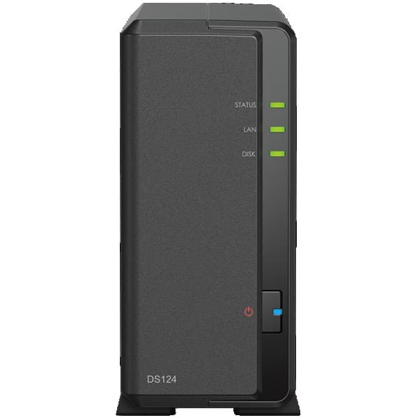Synology DiskStation DS124 1-Bay NAS, CPU 4-core 1.7 GHz, 1 GB DDR4, 1 x 1Gbe LAN, 2 x USB 3.2 ( DS124 )