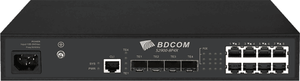 BDCOM switch S2900-8P4X , gigabit, Poe, 8xPoE, 4x10G ( 5588 )