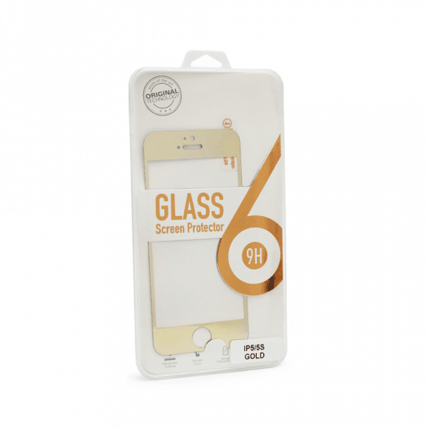 Tempered glass za iPhone 5 zlatni