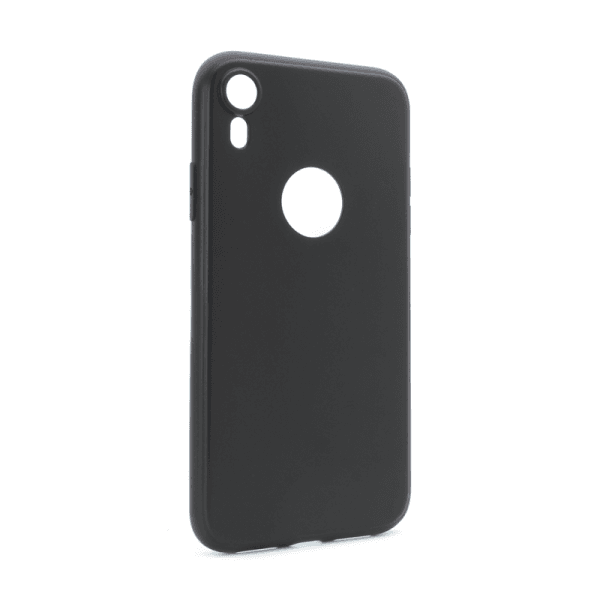 Torbica silikonska Skin za iPhone XR mat crna (sa otvorom za logo)