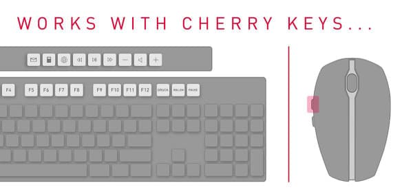 Cherry MW-4500 bežični ergonomski optički miš, crni ( 4283 )