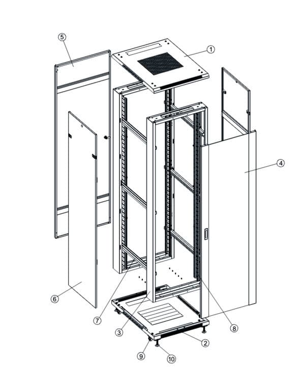 Safewell Rack orman 42U 600x800 ( 2208 )