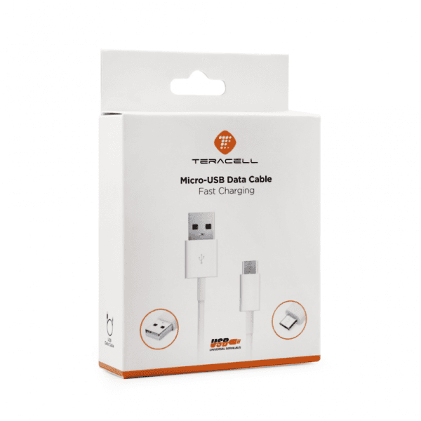 Data kabl Teracell Plus micro USB beli 1.2m