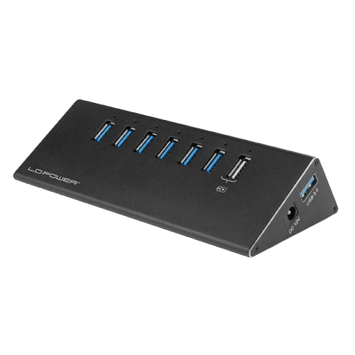 USB LC Power LC-HUB-ALU-2B-7 HUB 6+1port USB3.0 Aluminium