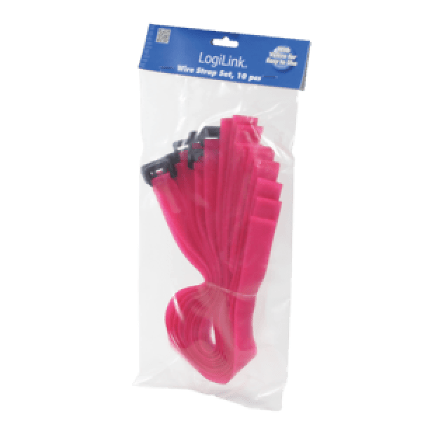 Logilink čičak trakice za vezivanje kablova 500x20mm, 10kom, pink ( 1478 )