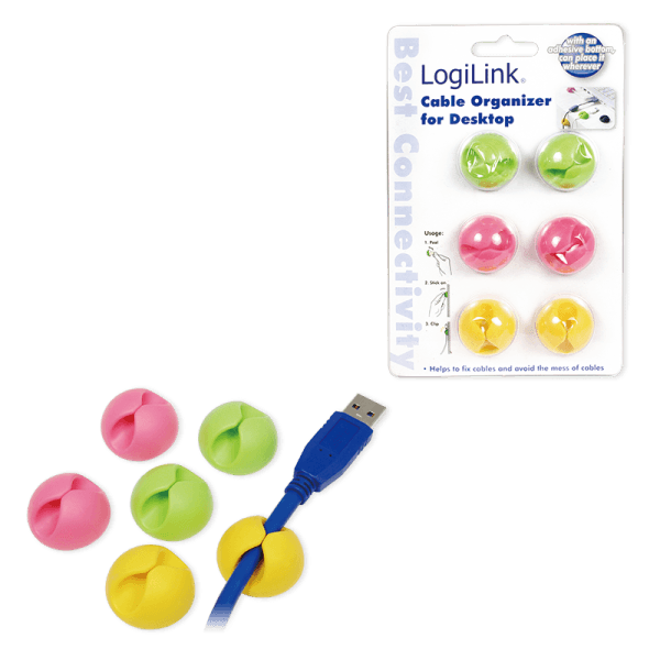 LogiLink držači za organizovanje kablova 6 kom. fancy ( 2684 )