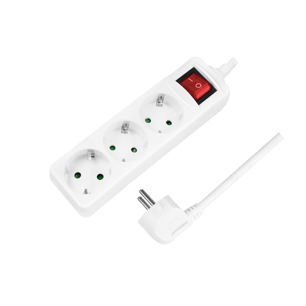 Logilink produžni kabl 3 mesta, prekidač, 1.5m, beli ( 5513 )