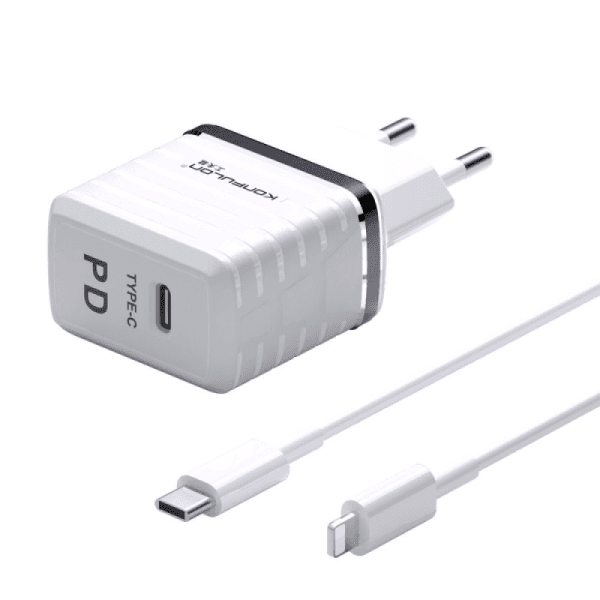 Kucni punjac KONFULON C32D+DC13 20W sa iPhone lightning kablom